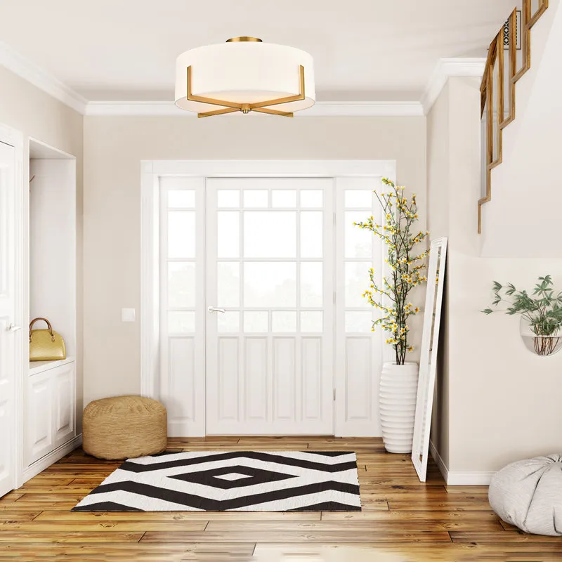 Đèn trần hiện đại và giá treo nửa phẳng