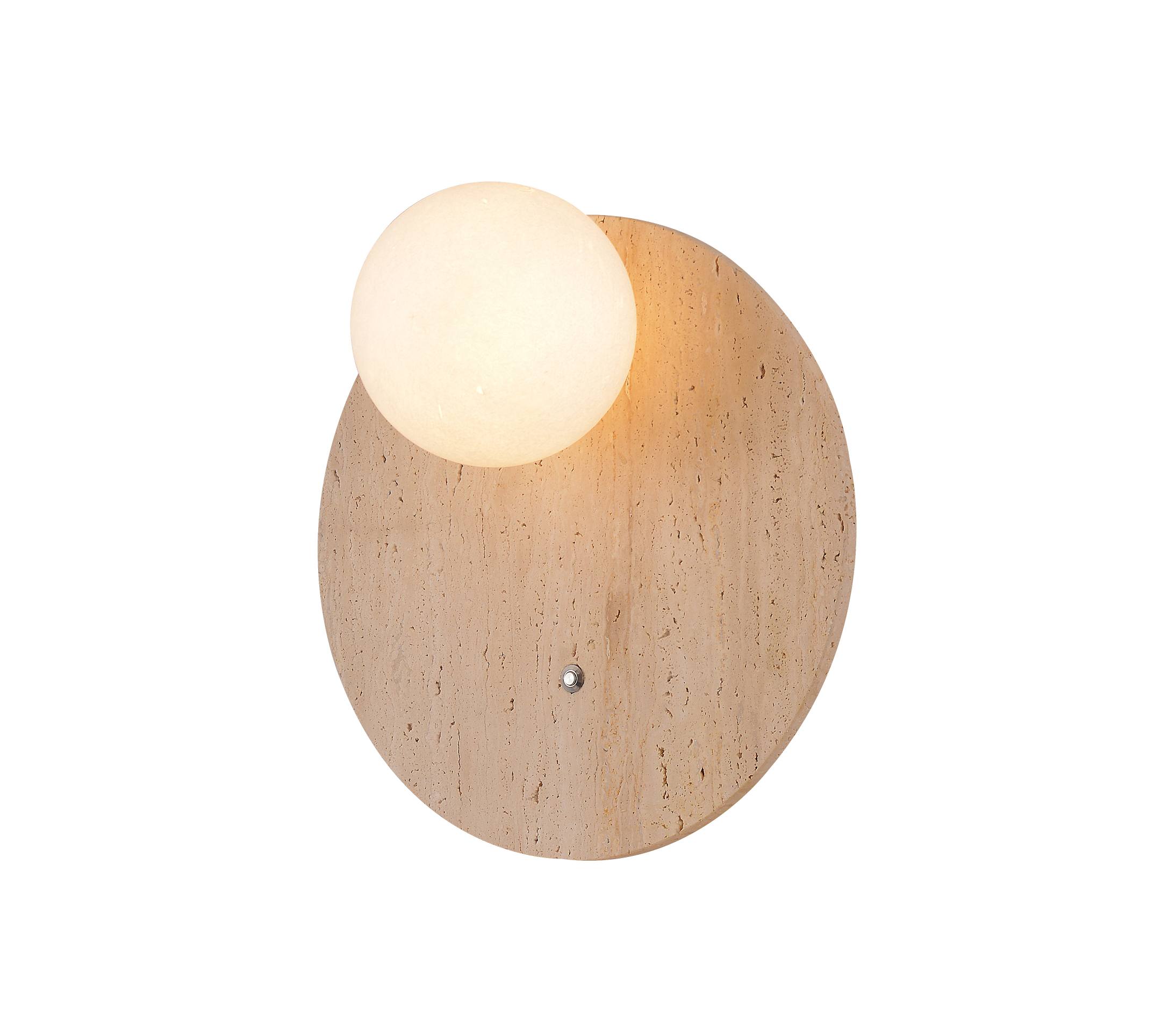 Đèn treo tường hình quả cầu Travertine tròn