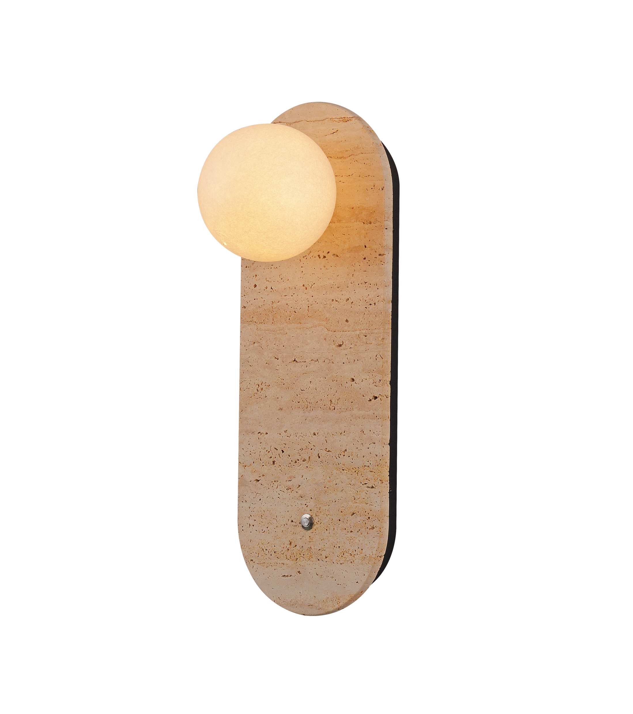 Đèn treo tường quả cầu hình bầu dục Travertine